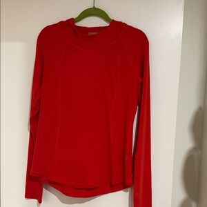 Zella Vibrant Red Long Sleeve Top with Hood